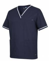 Contrast Scrubs Top, Mens